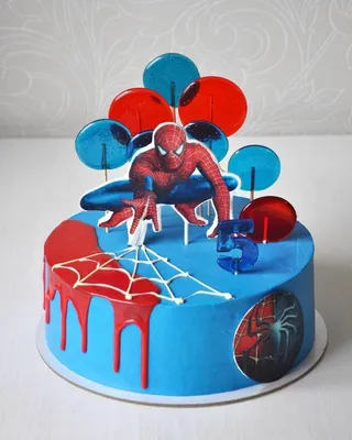 Изображение торта человек паук в хорошем разрешении