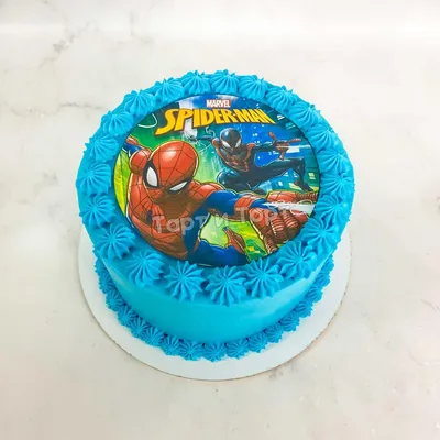 Изображение торта человек паук в хорошем качестве