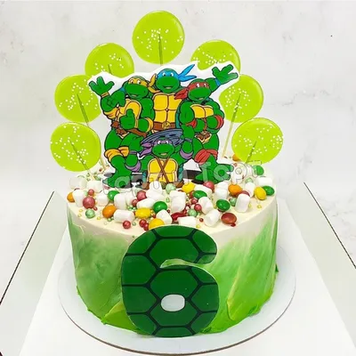 Торт ЧЕРЕПАШКА НИНДЗЯ Кремовые торты для детей Cake Ninja Turtles - YouTube