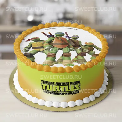 Торт черепашки Ниндзя | Черепаха день рождения, Черепашки ниндзя, День  рождения черепашек ниндзя
