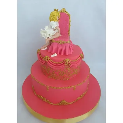 Торт для Маленькой Принцессы 240410721 с принцессой мороженое одноярусный  кремовый со сливками стоимостью 8 000 рублей - торты на заказ  ПРЕМИУМ-класса от КП «Алтуфьево»