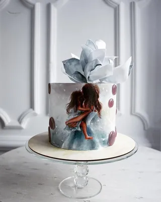 Фото торта для мамы и дочки - прекрасный подарок