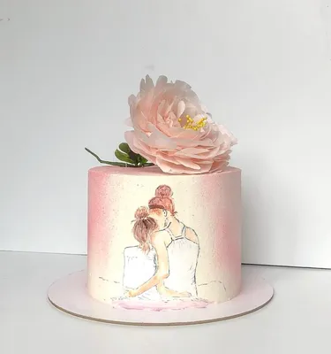 Изображение торта для мамы и дочки - многослойное совершенство