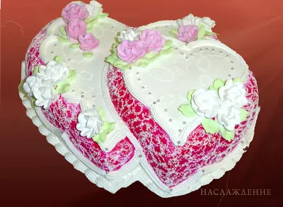 Свадебный торт \"Два сердца\" - Купить в магазине Chocoloves недорого