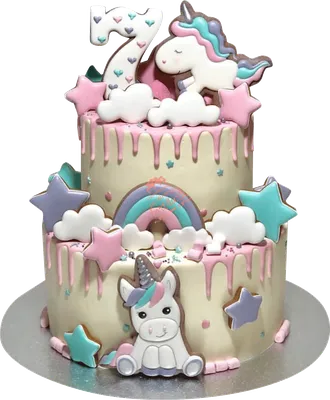 Торт единорог на дне рождения - jpg формат для скачивания