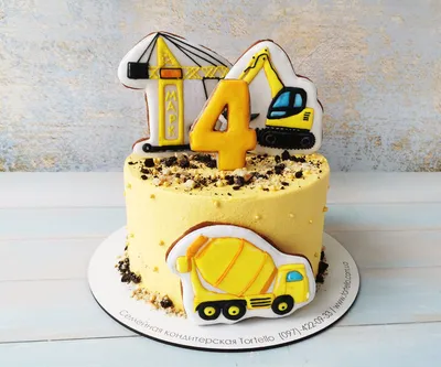 Экскаватор из мастики | Construction birthday party cakes, Construction  cake, Boy birthday cake