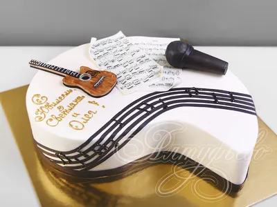 Торт гитара кремовый - 109 - купить на заказ с фото в Москве