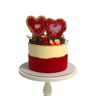Элегантный торт из мастики на годовщину свадьбы на экране вашего устройства