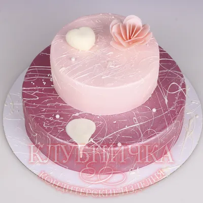 Миниатюрное изображение торта из мастики на годовщину свадьбы