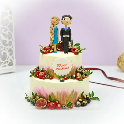 Торт из мастики на годовщину свадьбы - подарок для глаз и желудка