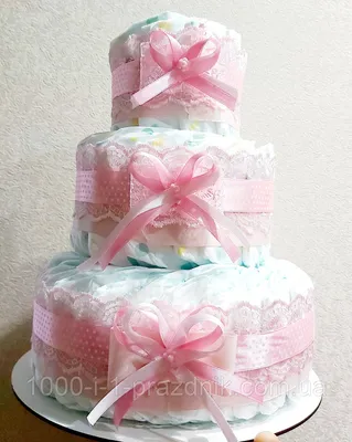 Сказочный торт из памперсов для детского дня рождения