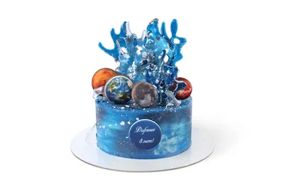 Торт космос с ягодами | Торт с леденцами, Торт на день рождения, Торт на  годовщину свадьбы