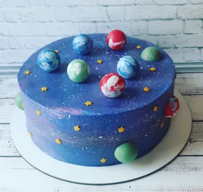 красивые торты, торт, торт космос, красивый синий торт, торт украшенный  космическим кремом - The-wedding.ru