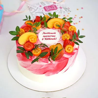 Юбилейный торт с цветами 31051220 стоимостью 5 430 рублей - торты на заказ  ПРЕМИУМ-класса от КП «Алтуфьево»