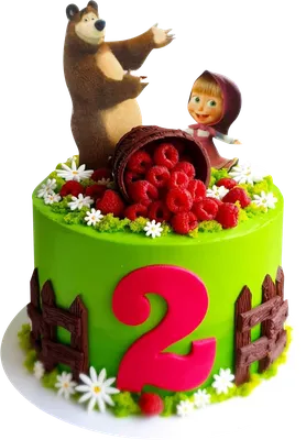 Изображение торта Маша и Медведь для скачивания