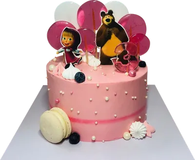 Стильное изображение торта Маша и Медведь в любом формате