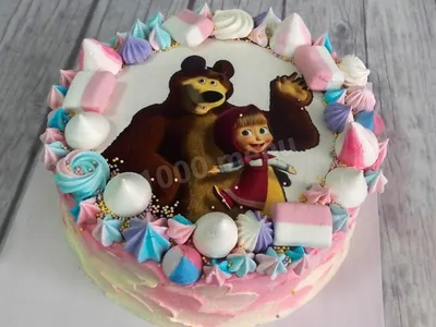 Эксклюзивное изображение торта Маша и Медведь в хорошем разрешении