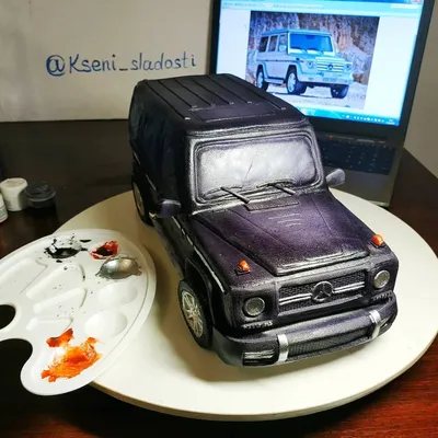 Торт Машинка со сладостями детский торт на 2 года заказать с доставкой в  СПб на дом