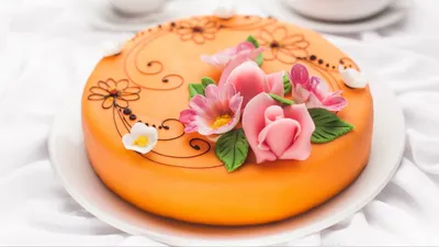 Свадебный торт, мастика, цветы, …» — создано в Шедевруме