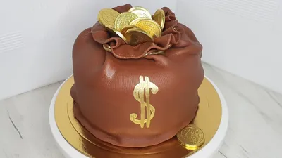 Торт «мешок денег» - \"Золотая Классика\" - интернет магазин сладостей