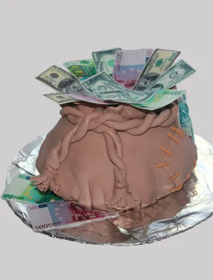 Торт Сумка с деньгами №1191 по цене: 2500.00 руб в Москве | Lv-Cake.ru