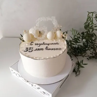 Торт на 35 лет свадьбы №115418 заказать с доставкой