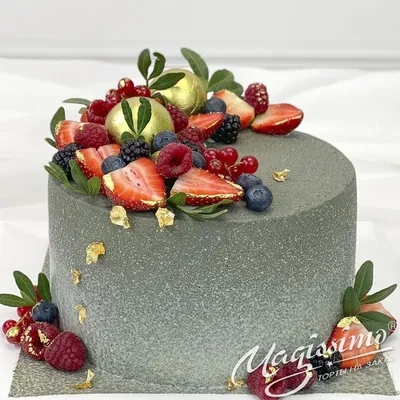 Торт на годовщину 27 лет свадьбы Красного дерева