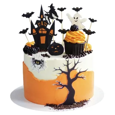 Ужасающий торт на хэллоуин: обои для фона
