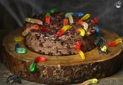 Страшный торт на хэллоуин в формате png, бесплатно скачать