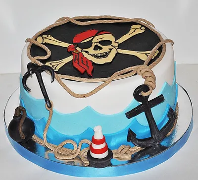 Торт на пиратскую тему фото фотографии