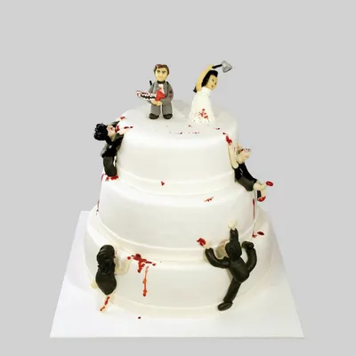Свадебный мраморный торт с цветком от Свит Бисквит - Свит Бисквит