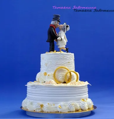 Невероятный торт на золотую свадьбу: фото, фон, обои