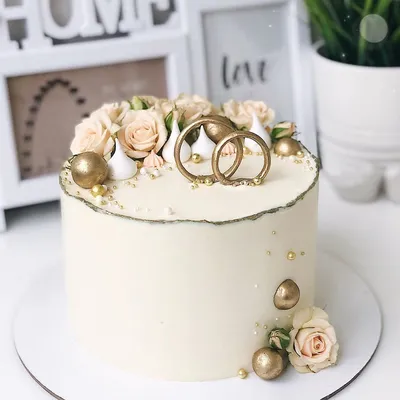 Уникальные картинки торта на золотую свадьбу: скачать бесплатно
