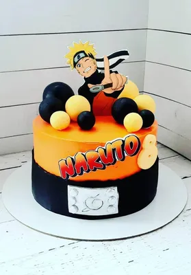 Изысканный торт с героями аниме Наруто