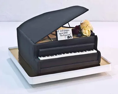 Торт пианино №4569 купить по выгодной цене с доставкой по Москве.  Интернет-магазин Московский Пекарь