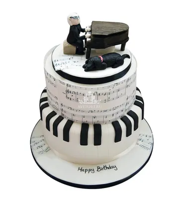 Торт черный рояль на заказ на день рождения