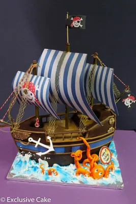 Торт Пиратский Корабль 14021920 стоимостью 9 000 рублей - торты на заказ  ПРЕМИУМ-класса от КП «Алтуфьево»