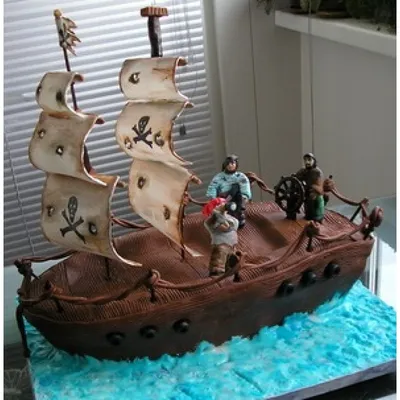 Уже четыре!!! Торт пиратский корабль