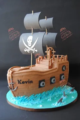 Торт Пиратская шхуна | Пиратские торты без глютена