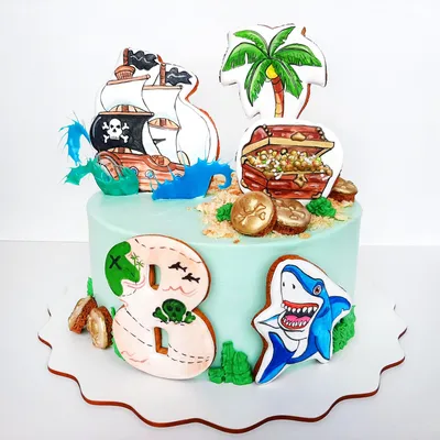 Торт пираты: декоративное изображение для вашего сайта