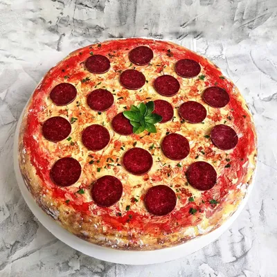Торт в виде пиццы - 51 фото
