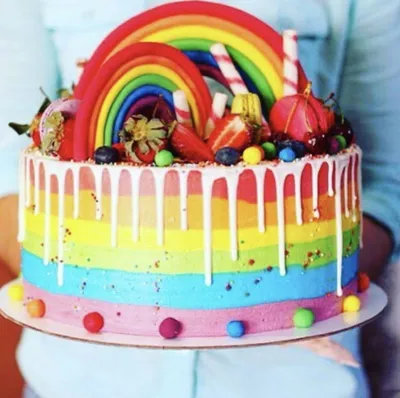 Купить Торт «Радуга» из каталога тортов на день рождения самого изысканного  вкуса и красоты, либо заказать в кондитерской Сладкая Жизнь tortik39.ru