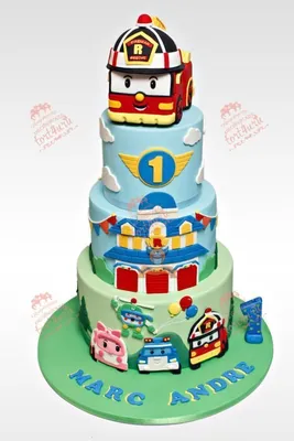 Торт Робокар Поли / Cake Robocar Poli / Детский Торт Машинка от А до Я /  Подробный Пошаговый Рецепт - YouTube