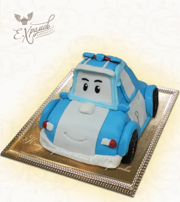 ☆Детский торт в виде машины -трансформера Поли Робокар. Созвездие сладостей