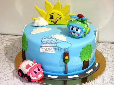 Оформление торта с фигурками робокар Полли_How to make Polly 's robocar  cake_Como fazer um bolo robo - YouTube