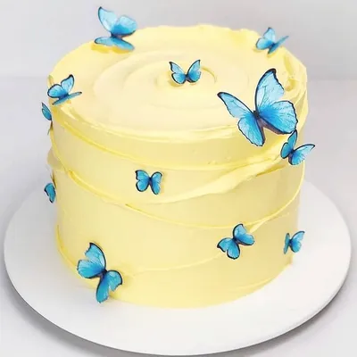 Корейский Торт с Бабочками | Торт на день рождения, Вкусняшки, Праздничные  десерты
