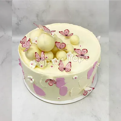 Торт с бабочками | Торт для девочки, Торт, Восхитительные торты