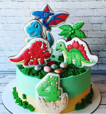 Торт Динозавр №184 по цене: 3000.00 руб в Москве | Lv-Cake.ru