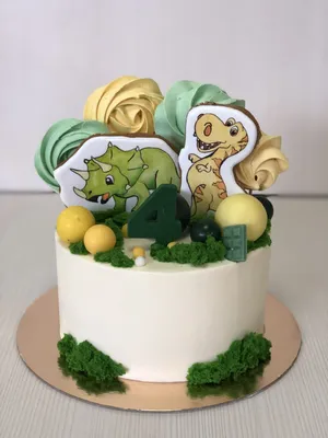 Детский торт с динозаврами — https://sabicake.ru