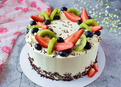 Торт с фруктами в формате jpg
